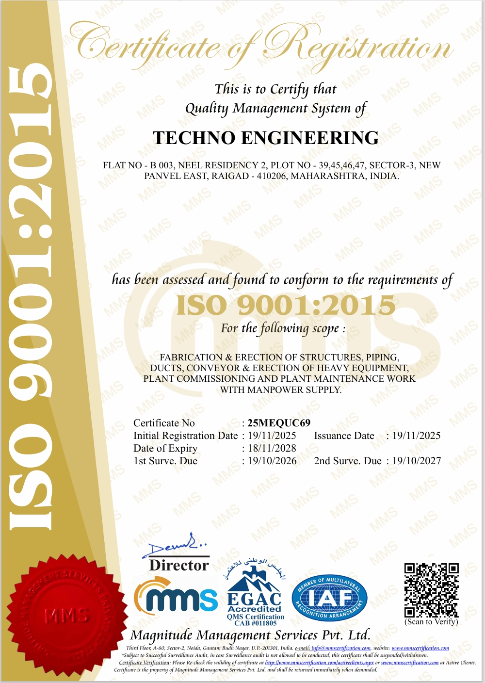 ISO 9001 Certificate